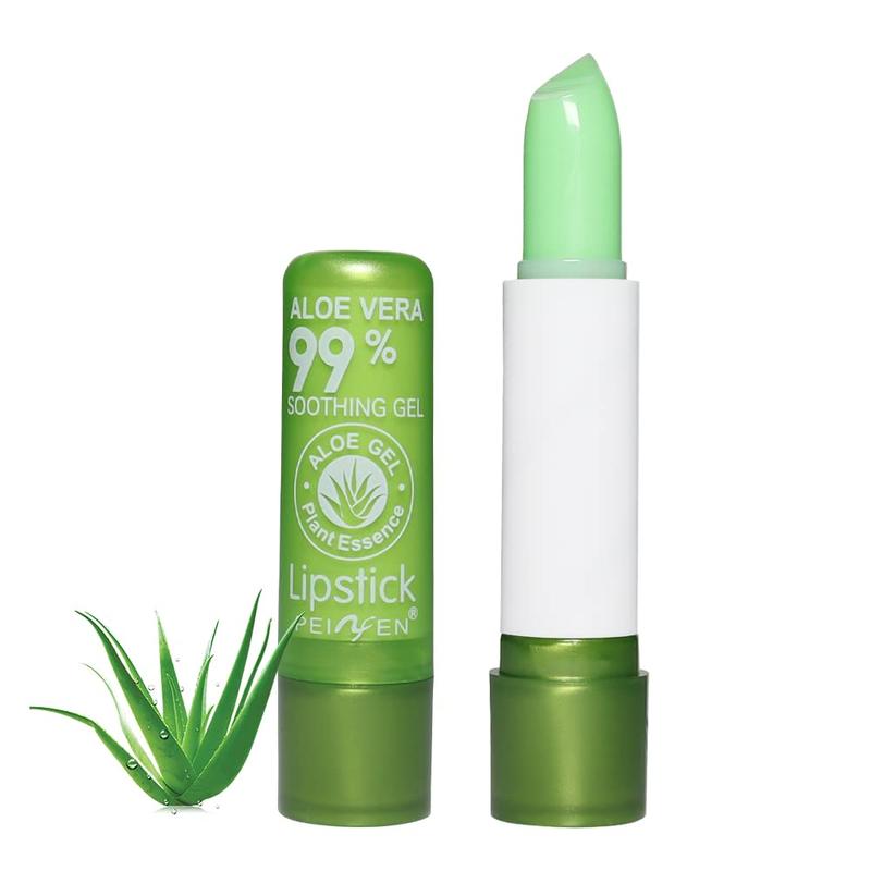 Aloe Vera Lipstick, Magic Temperature PH Color Changing Moisturizing Lipstick, Tinted Lip Balm, Lip Tint, Lip Makeup, Glossier Lip Balm, Natural Lasting Moisturizing Lipstick for Women