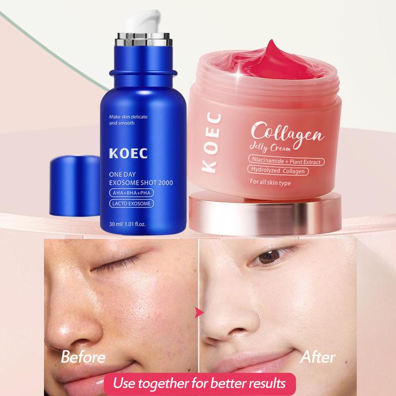 [KOEC TikTok Official Store Set] Korean Home Aesthetics Duo I Experience the Glass Glow Effect , Combination Facial Skin Care Products Skin Repair Daily Intensive Niacinamide