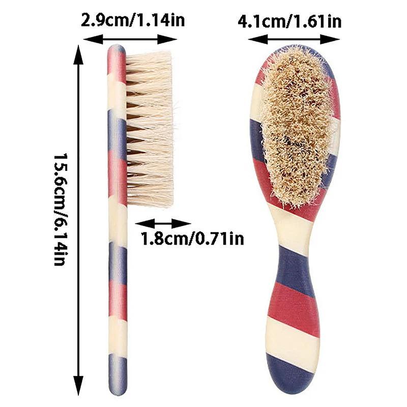 Boar Bristle Beard Brush, Professional Hair Styling Comb, Hair Styling Tool for Salon & Barber Shop, Hairdressing Tool for Men