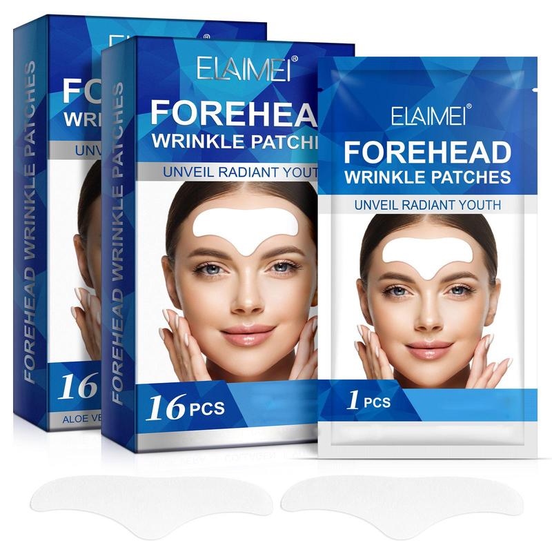 ELAIMEI Forehead & Between the Eyes Wrinkle Patches – Smooths & Softens Forehead Wrinkles and Eleven Lines – 16pcs Comfort Skin Care