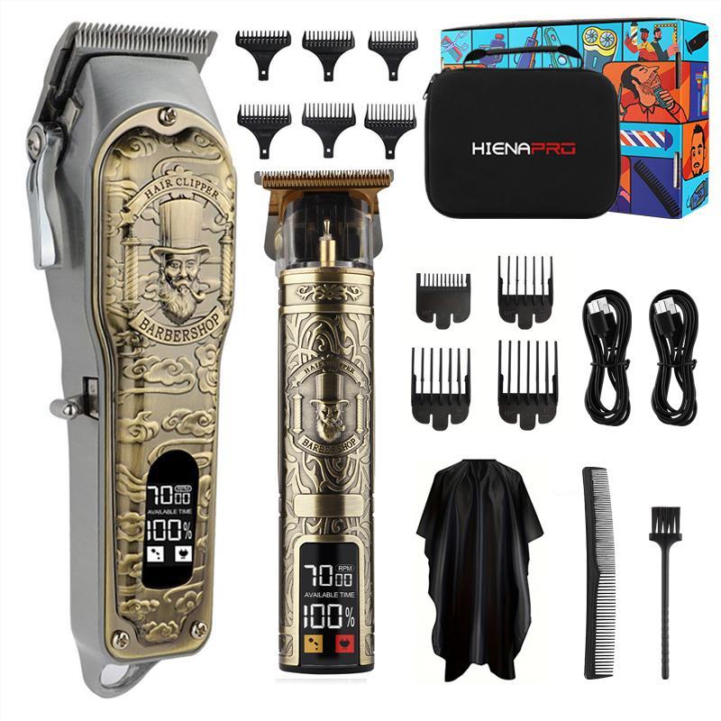 Men's Personal Care Hair Clipper Set, 1 Box Body Hair Trimmer & Beard Trimmer Set, USB Charging Wireless Professional Electric Clipper, Gift for Men