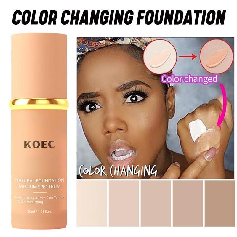 Christmas Foundation 4 in 1 - Medium Spectrum, Bio Foundation 4 in 1 - Light Spectrum, Natural Foundation, Fundacion 4 in 1 Protector Solar Light Spectrum, Color Changing Concealer Makeup Oil Coverage Lightweight, Christmas gift