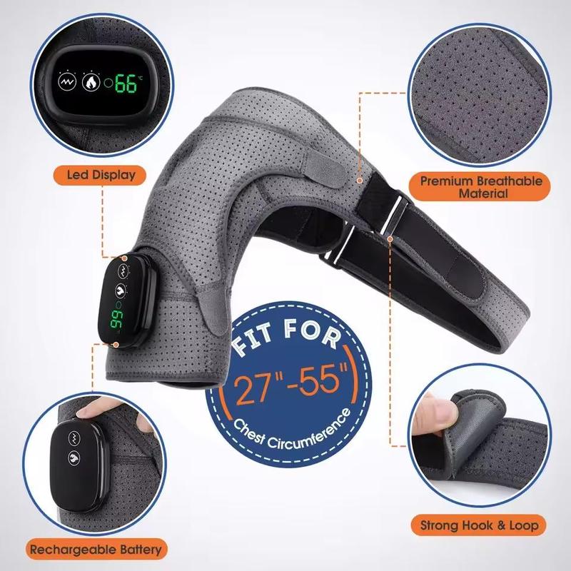 Cordless Heated Shoulder Wrap, 1 Box Vibration Heating Shoulder, Electric Neck Back Massager, Personal Care Appliances for Home & Travel