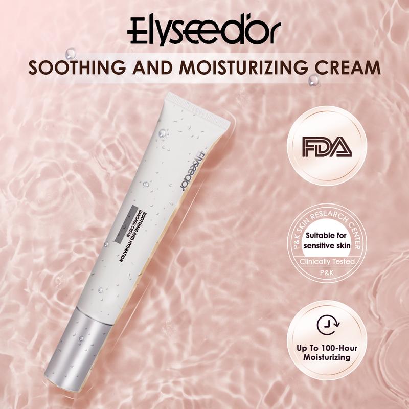 Elyseedor Soothing and Moisturizing Facial Cream, 1.35fl.oz, Anti-Inflammatory,Sensitive Skin Repair, Anti-aging, Hydrating, Moisturizer Skincare