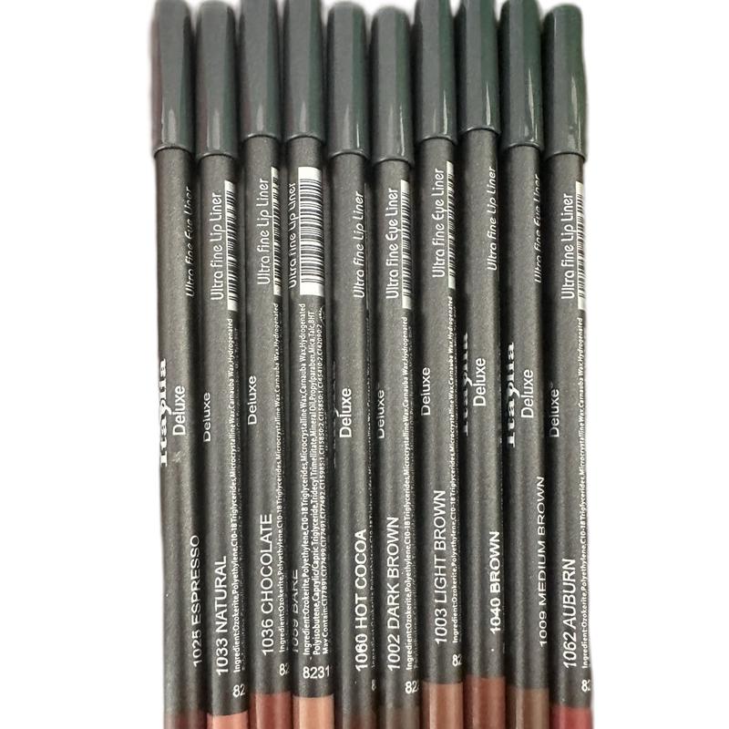 Italia eye and lip liners * 11 pcs (bare, natural, light brown, brown, medium brown, dark brown, chocolate, Hazelnut, terra cotta , mogahony, and Hot Cocoa))