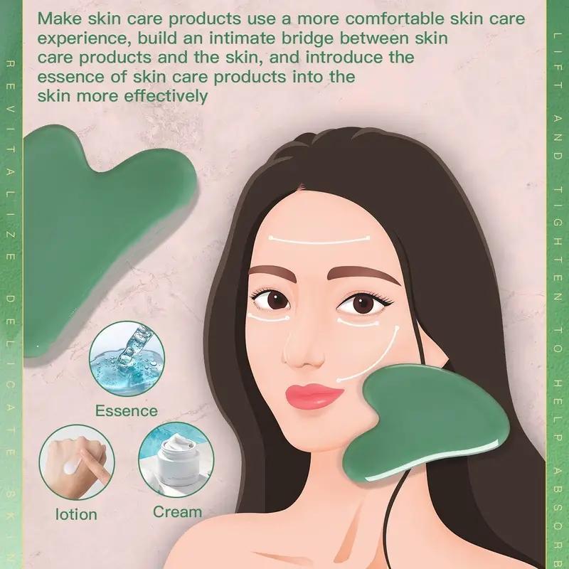 Facial Roller Massager & Gua Sha Board, Double Head Massage Tool, Lifts & Tighten, Fights Fine Lines & Wrinkles, Facial Roller and Guasha Tool for Face, Professional Massage Tool for Face & Body, Gifts for Girlfriend