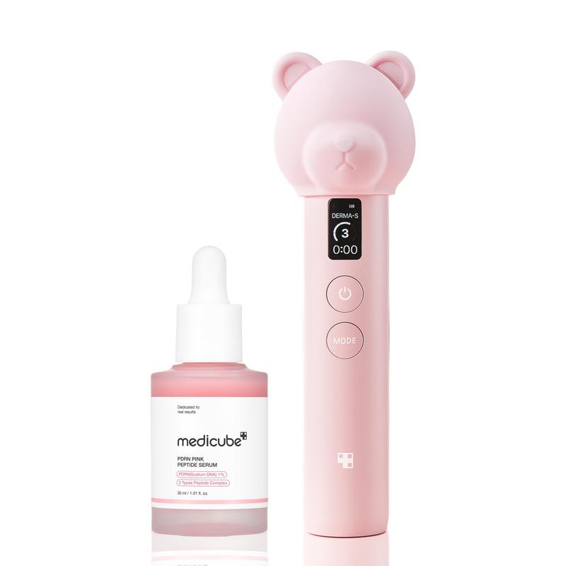 [Exclusive] Booster Pro Pink Bear Edition Skincare SETㅣCollagen Jelly Cream PDRN Serum Deep Vita C Capsule Cream Glow Booster Serum Collagen Bubble SerumㅣKbeauty Viral Glass Glow Device