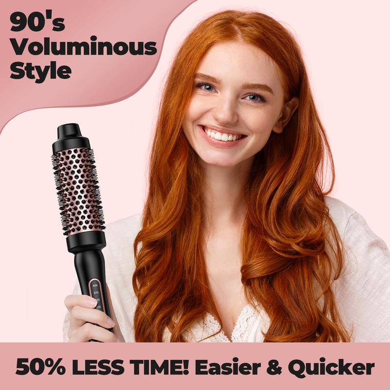 FARERY 1 1 2 Inch Thermal Brush, Adjustable Temp, Dual Voltage, Creates 90's Voluminous Style