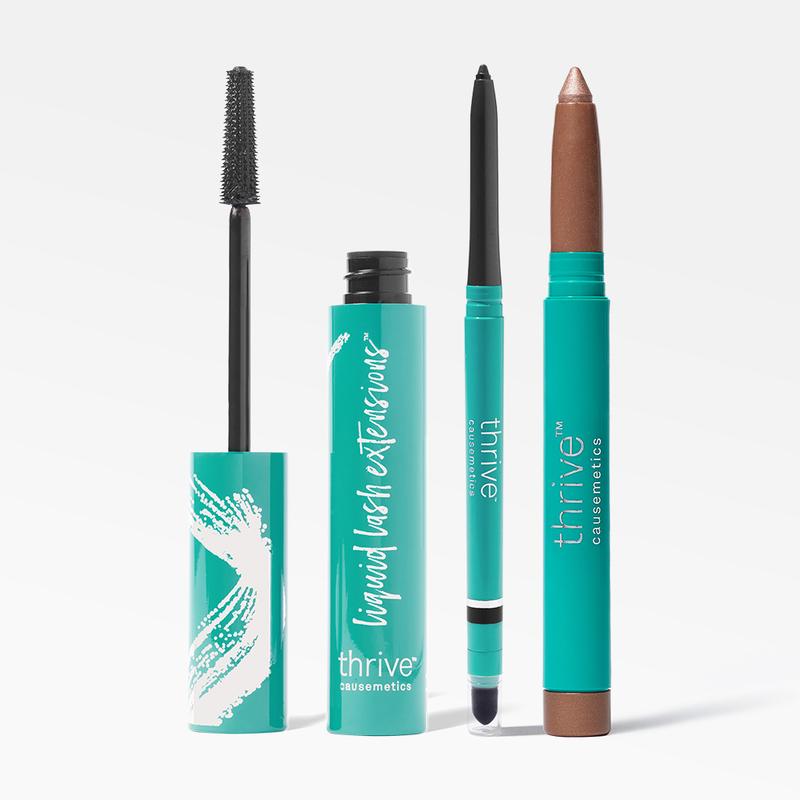 Ultimate Eye Trio: Liquid Lash Mascara, Waterproof Liner & Brightening Eyeshadow Stick Makeup Cosmetic Blend Brow