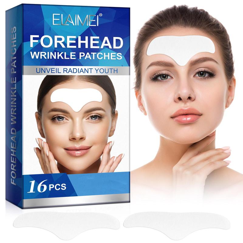 ELAIMEI Forehead & Between the Eyes Wrinkle Patches – Smooths & Softens Forehead Wrinkles and Eleven Lines – 16pcs Comfort Skin Care