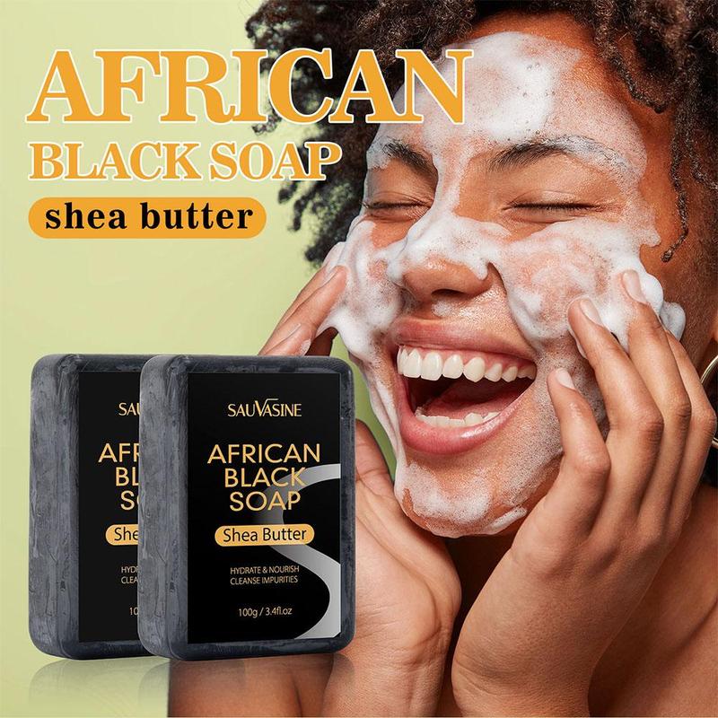 African Black Soap, 1 Count  5 Counts Deep Cleansing Body Soap, Moisturizing Skin Soap, Body Wash & Soap for Women & Men