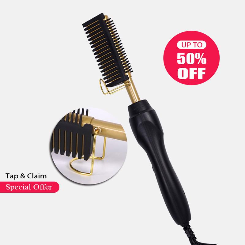 Electric Heated Hair Straightening Comb,Multifuncional Hair Straightening brush,wet &dry hair styling tool for home&salon use marcel curling irons