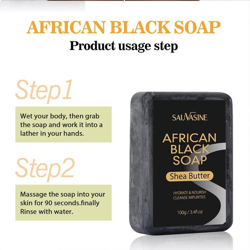 African Black Soap, 1 Count  5 Counts Deep Cleansing Body Soap, Moisturizing Skin Soap, Body Wash & Soap for Women & Men