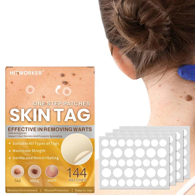 Skin Tag Patches, 144pcs box Gentle Hydrocolloid Skin Tag Cover Patches, Acne Cover Patches, Skin Care Products for Face & Body