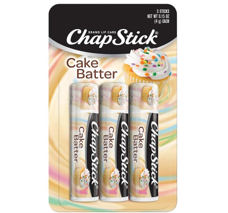 ChapStick Cake Batter Limited Edition Flavored Lip Balm Tubes - 0.15 Oz (Pack of 3)