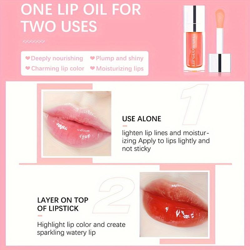 5-Piece Set of Moisturizing Lip Oil square tube lip oil Lip Balm and Transparent Lip Gloss