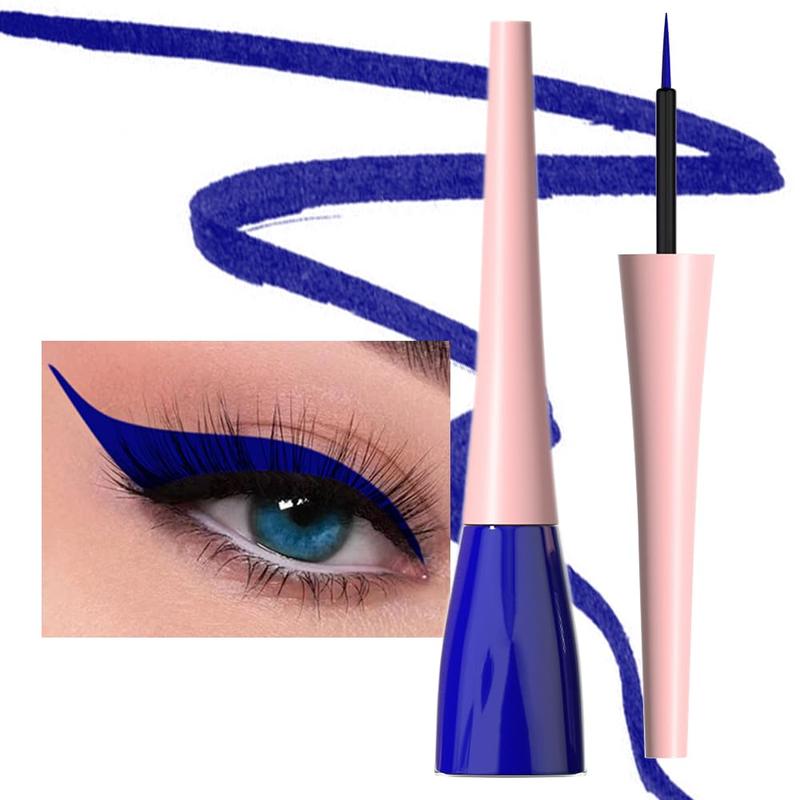 1Pcs Dark Blue Liquid EyelinerDark Blue Eye Liners for Women, Eyes Wing Eyeliner Stamps Shapes Colored EyelinerEye Liner White