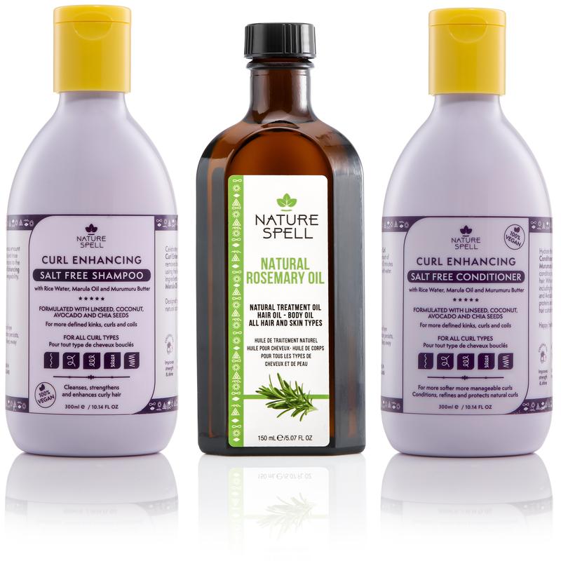 Nature Spell Curl Enhancing Shampoo & Conditioner with Rosemary Oil