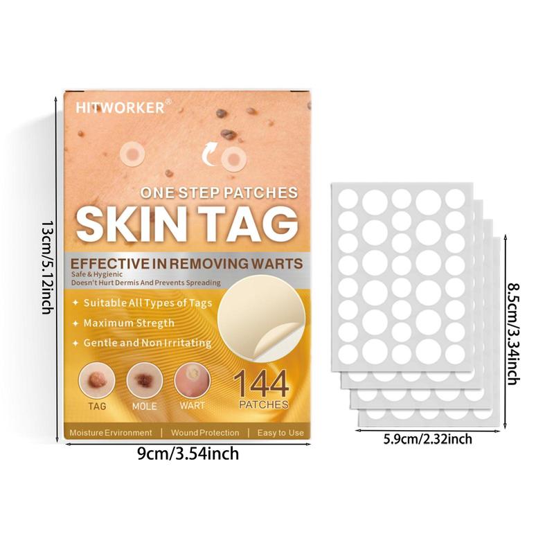 Skin Tag Patches, 144pcs box Gentle Hydrocolloid Skin Tag Cover Patches, Acne Cover Patches, Skin Care Products for Face & Body