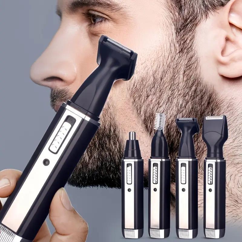 4 in 1 Electric Shaver, Rechargeable Hair Trimmer, 1 Set Beard Shaver, Facial Hair Trimmer, Body Hair Trimmer, Safe and Painless Hair Removal Tool, Birthday Gift for Family