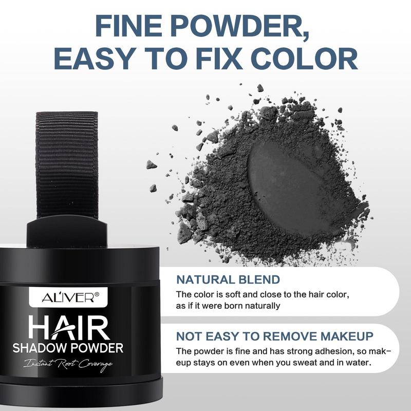 Natural Look Hairline Powder with Mirror & Sponge, Waterproof & Sweatproof Hairline Root Shadow Powder, Hair Styling Product for Men & Women, Christmas Gift