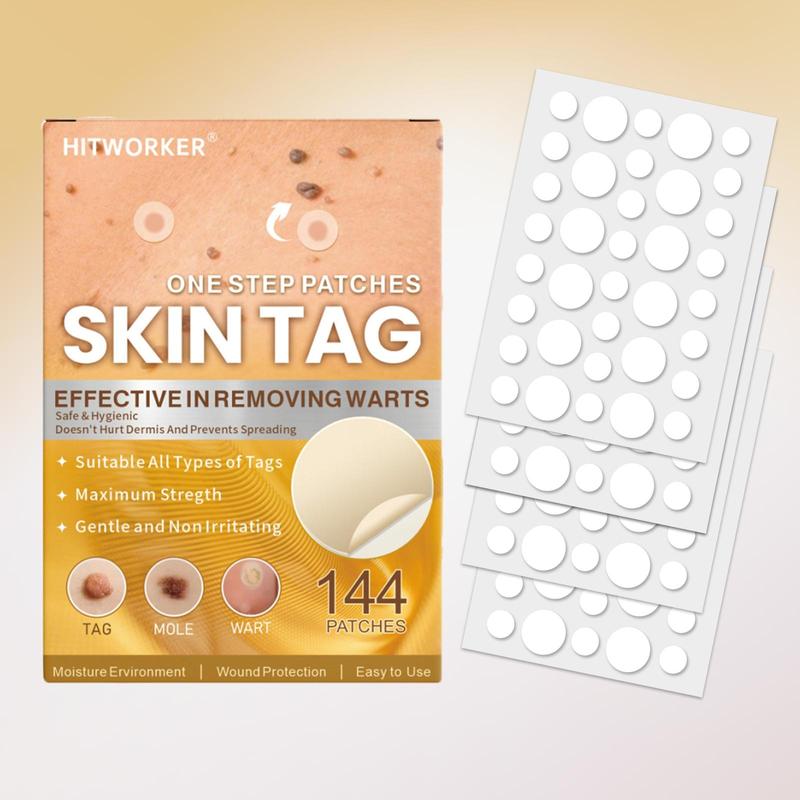 Skin Tag Patches, 144pcs box Gentle Hydrocolloid Skin Tag Cover Patches, Acne Cover Patches, Skin Care Products for Face & Body