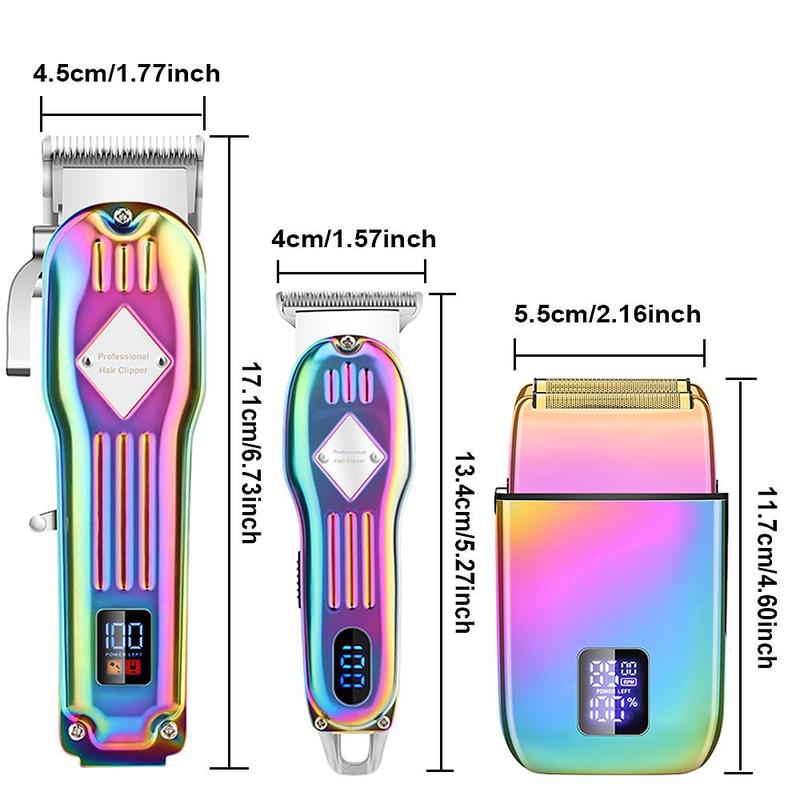 Electric Shaver Trimmer, 1 Set Hair Clipper Beard Shaver with Limit Combs, Trimmer Beard Razor Hair Trimmer Machine Set for Christmas Gift, Back To School Hair Trimmer Neon Clipper, Birthday Gifts, Barber Kit, Stocking Fillers, Winter & New Year Gift