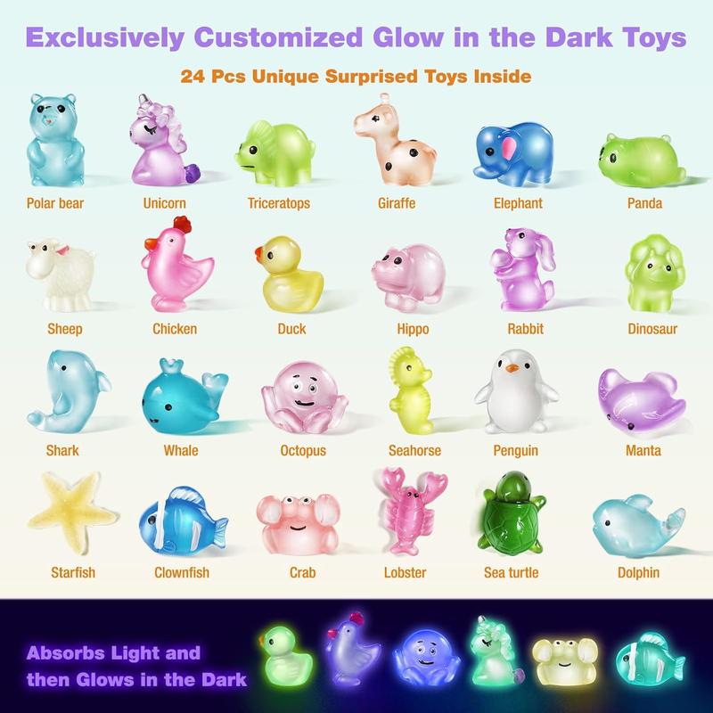 Bath Bombs for Kids with Toys Inside - 24 Pack Kids Bath Bombs with Glow in The Dark Bath Toys Inside, Natural Organic Bubble Bath Fizzy Bath Bombs for Girls Boys, Birthday Gifts for Kids