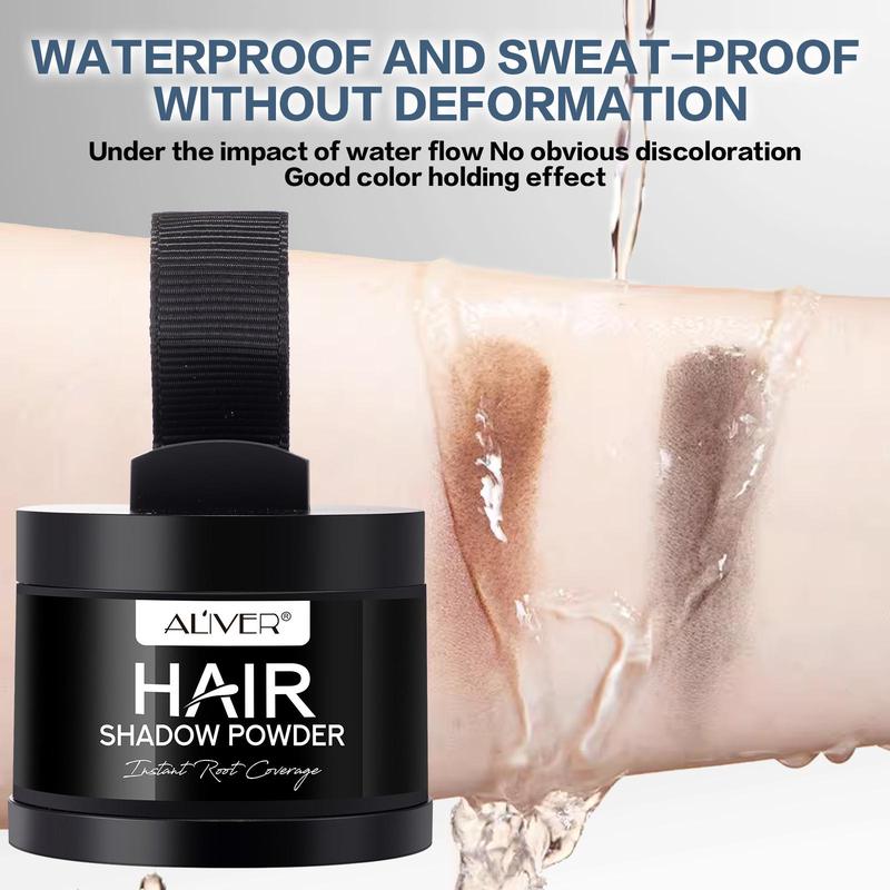 Natural Look Hairline Powder with Mirror & Sponge, Waterproof & Sweatproof Hairline Root Shadow Powder, Hair Styling Product for Men & Women, Christmas Gift