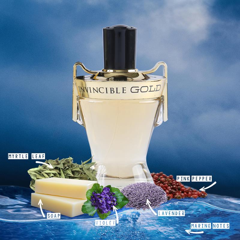 Invincible Gold Spray Cologne For Men 100ml 3.4fl.oz. Fragrance for Men