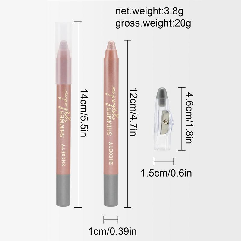 Long Lasting Glitter Eyeshadow Pen, Shimmering Eye Shadow Stick, High Pigmented Eye Shadow Pen, Long Lasting Eye Shadow for Women & Girls