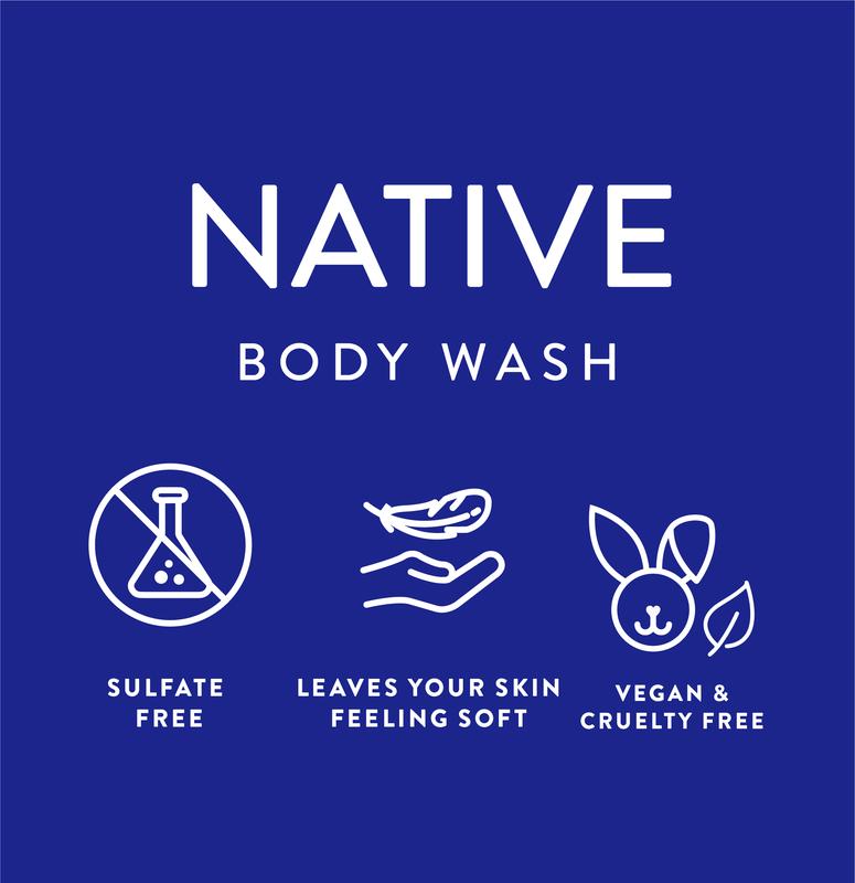 Native Body Wash, Sulfate Free, Coconut & Vanilla, for Women and Men, 36 oz