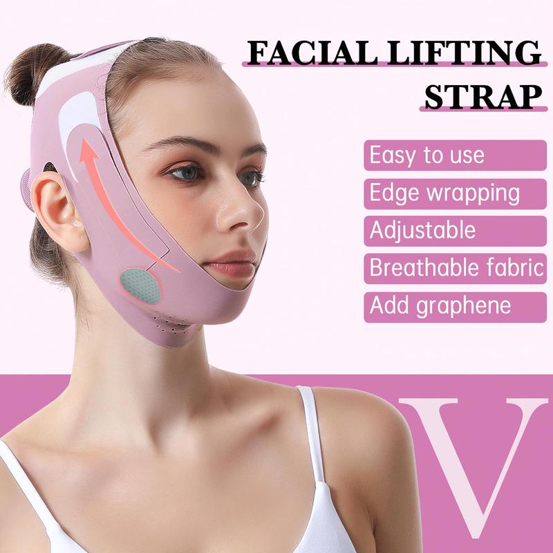 Breathable Facial Lifting Band, V Line Face Mask, Facial Skin Lifting Tool, Face Double Chin Tightening Band, Facial Skin Care Tool for Women, Jaw Exercise Tool for Women