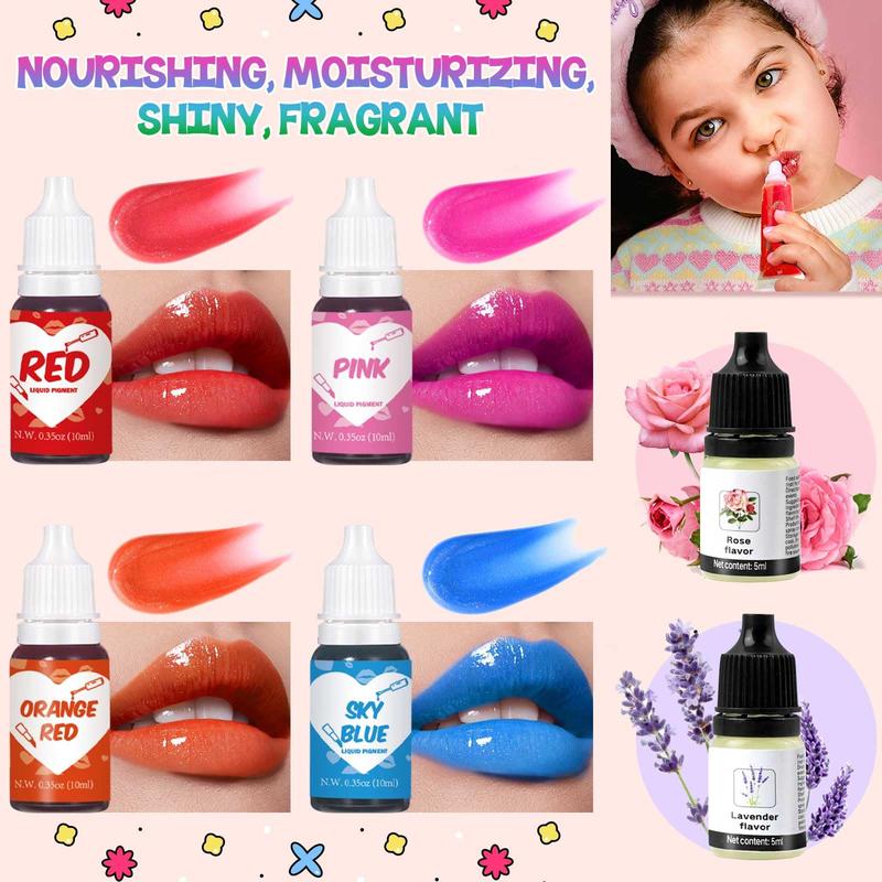 DIY Lip Gloss Making Kit - Lip Gloss Supplies to Make Your Own Lip Gloss, Lip Gloss Making Supplies Set DIY Lip Gloss Kit for Girls, Beginner Lip Gloss Kit DIY Making Lip Gloss