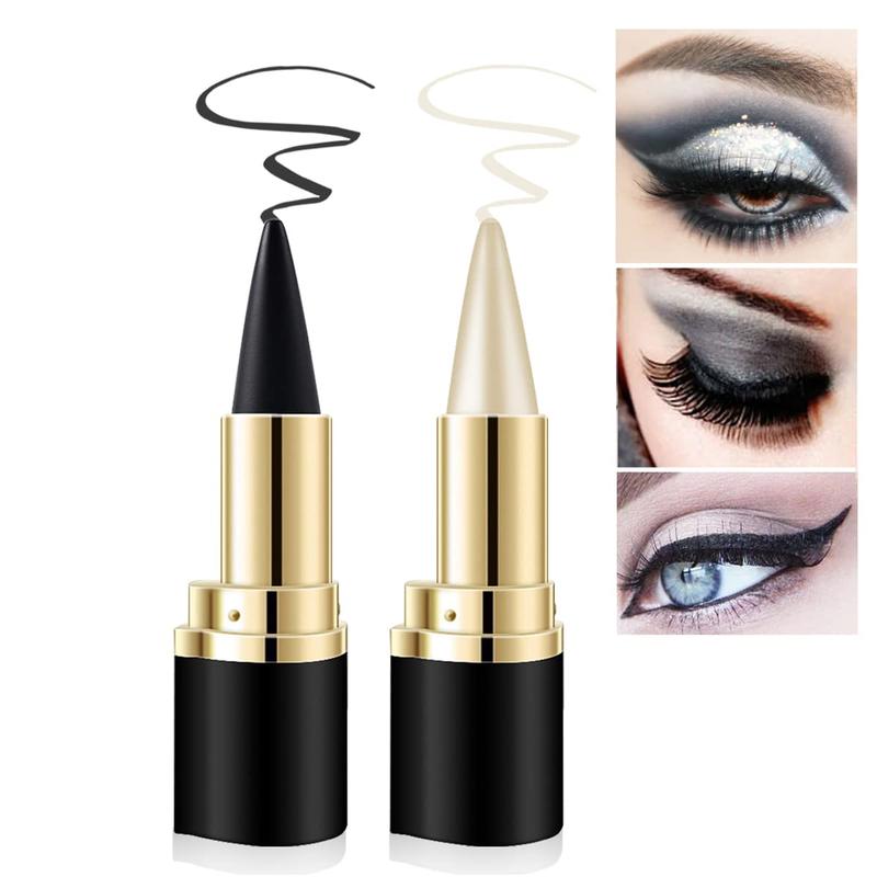 Colorful Gel Eyeliner Set,Quick-Dry Cream Eyeliner Waterproof and Smudge Proof Eye-liner Pencil Long-Lasting Matte Black Eyeliner Stick for Women Girls