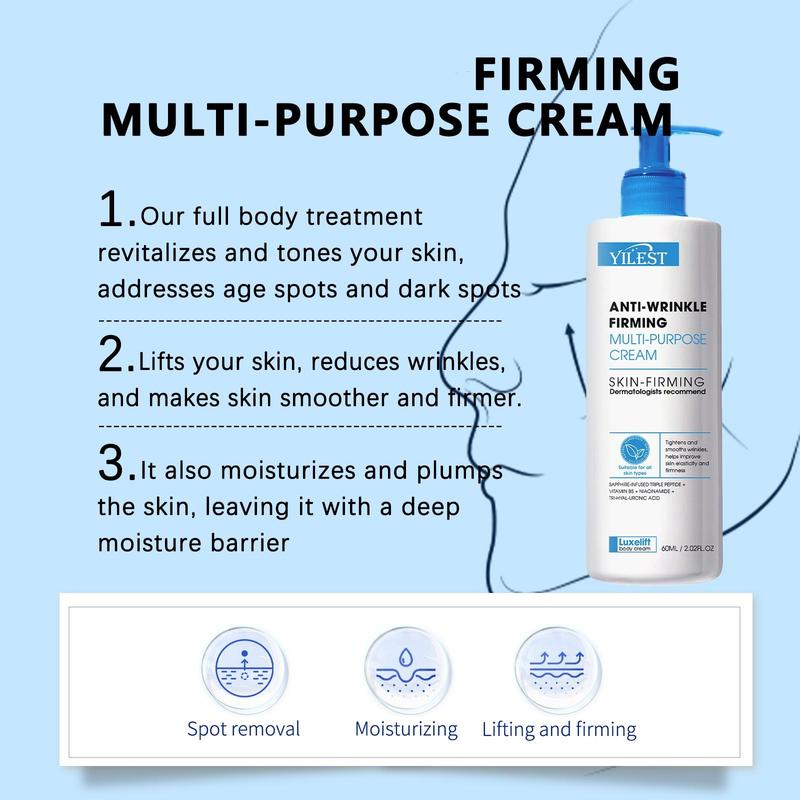 Advanced Firming Cream, 2 Counts set Face & Body Firming Cream, Skin Tightener Rejuvenating Cream Set, Multi-purpose Cream for All Skin Types