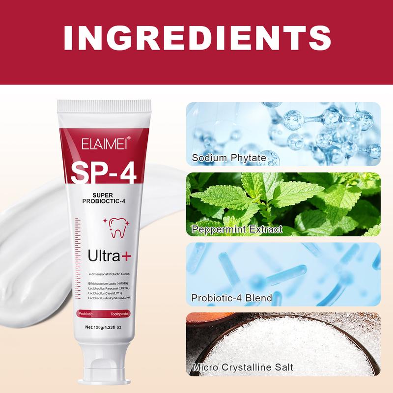 ELAIMEI Probiotic Toothpaste - 4 Dimensional Probiotic Group