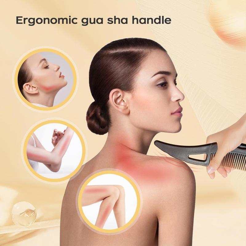 Dandruff Comb Self-cleaning, Scalp Care Massage Energy Comb, Plastic Wide Hollow  Button Comb for Scalp Exfoliation with Gua Sha Handle for Healthier Scalp and Hair Growth for Women Men