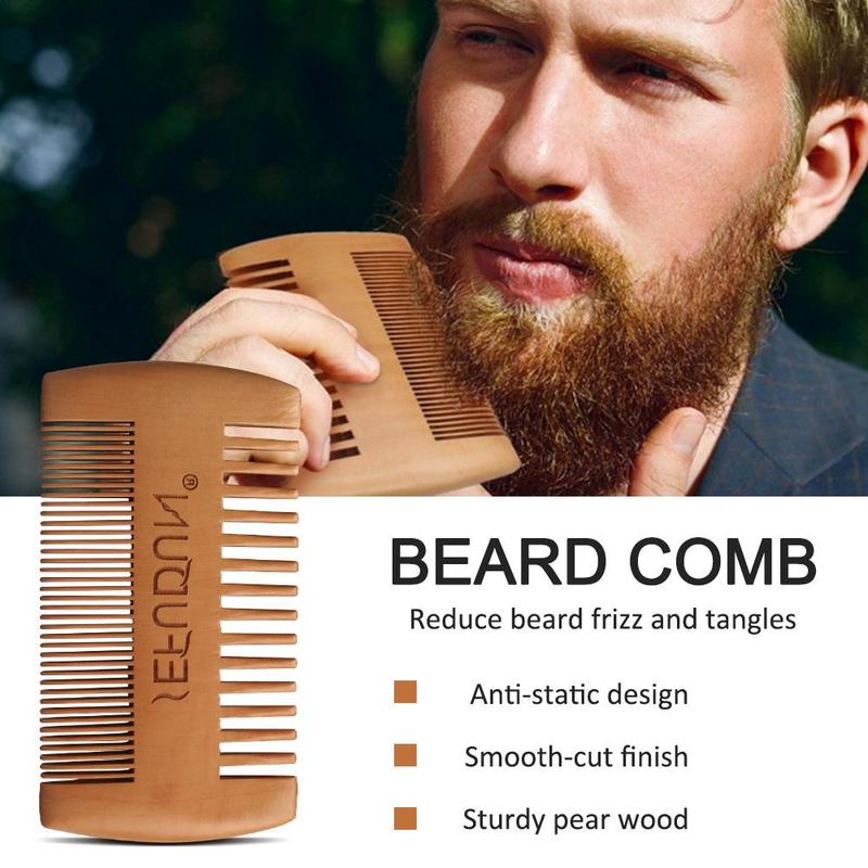 Men's Beard Care Set, 10pcs set Beard Shampoo & Soap & Balm & Oil & Comb & Storage Bag & Box, Beard Care Products for Daily Use, Christmas Gift