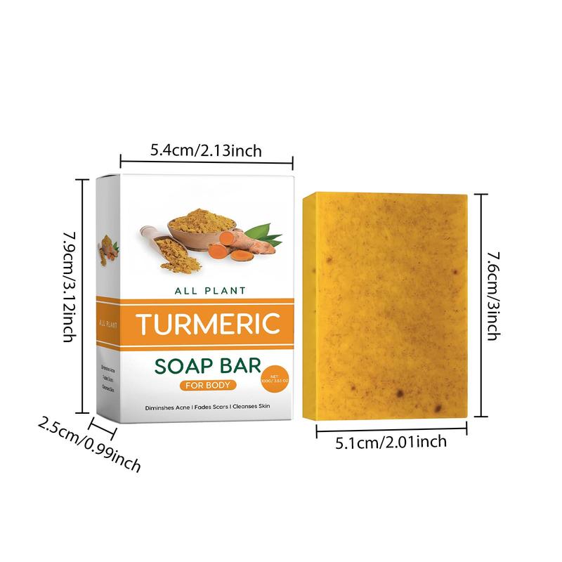 [90% People Choose] 2 Pack Turmeric Soap Bar for Body Cleanser,All Natural Turmeric Soap, Tumerc Soap Bar, Gentle Turmeric Face Soap,Smooth Skin and Moisturizing - for All Skin Types, 3.53 oz