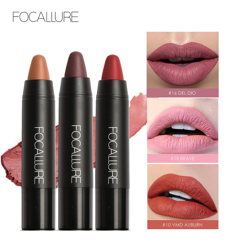 FOCALLURE Ultra Chic Matte Lipstick,Rich Vitamin E Lip Crayon,Lightweight Matte Color without Drying or Fading,Long Lasting Waterproof Lips Makeup