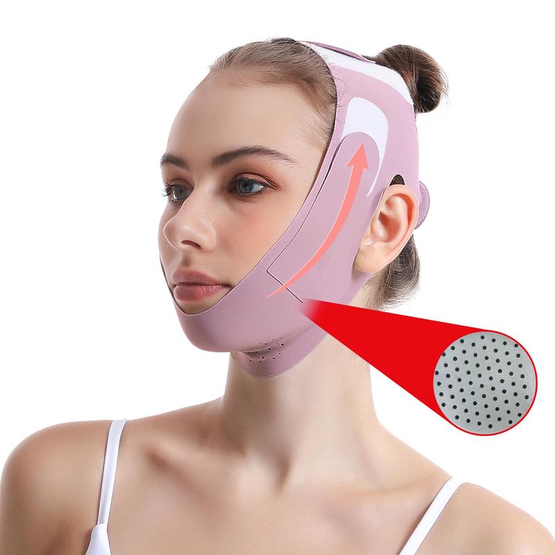 Breathable Facial Lifting Band, V Line Face Mask, Facial Skin Lifting Tool, Face Double Chin Tightening Band, Facial Skin Care Tool for Women, Jaw Exercise Tool for Women