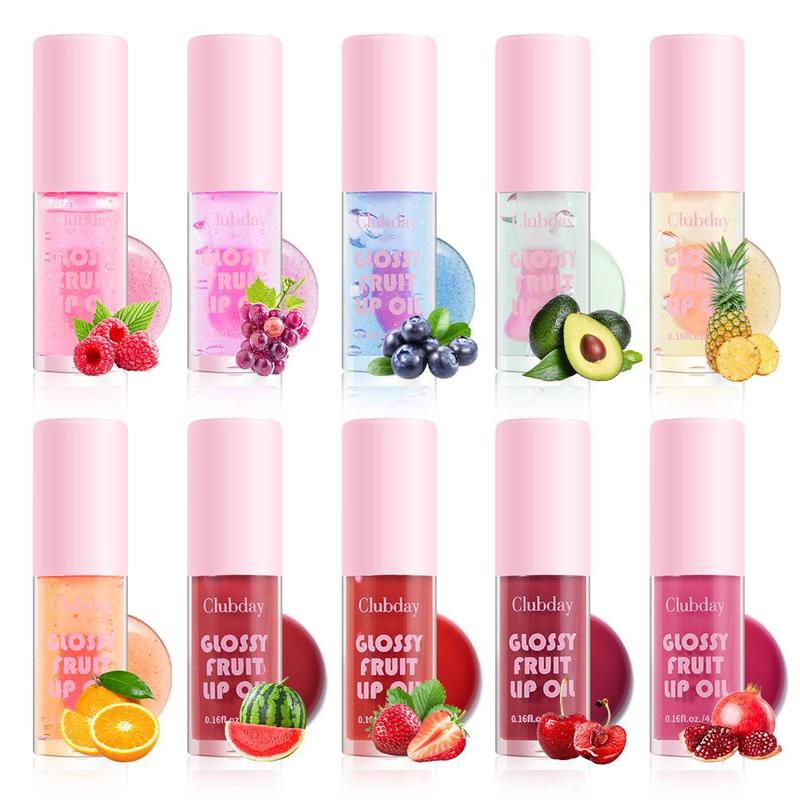 Long Lasting Temperature Color Changing Lip Gloss, 1 Count Moisturizing Fruit Flavor Lip Glaze, Plumping Lip Oil Lip Stick for Girls & Women, Sexy Red Lip Gloss