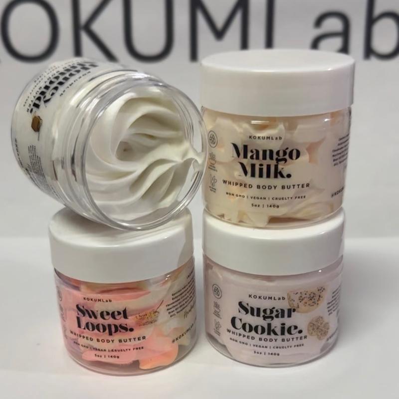 KOKUMLab Bundle, Whipped Body Butter with Organic Plum Seed Oil Infusion - Skin Moisturizer