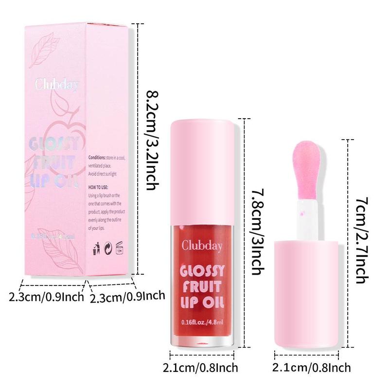 Long Lasting Temperature Color Changing Lip Gloss, 1 Count Moisturizing Fruit Flavor Lip Glaze, Plumping Lip Oil Lip Stick for Girls & Women, Sexy Red Lip Gloss