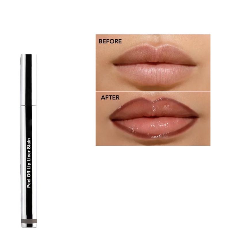 LIP LINER STAY-N - Peel-Off Lip Liner Stain - Long-Lasting Lipstick for All Day & Night Wear Volumized Natural Lipliner Cosmetic Applicator Makeup