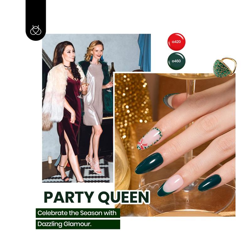 69 PCS 60 Colors Christmas Gel Nail Polish Kit Base Coat and Glossy Matte Top Coat Gel Polish White Glitter Green Brown Blue Nude Pink Nail Gel Gifts