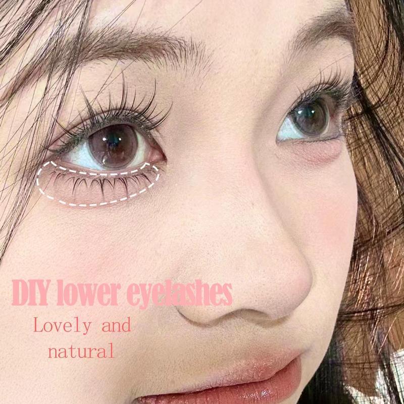 Clear Band Wispy False Lashes, 5 Pairs Reusable Dramatic Anime Lower Lashes, DIY Cosplay Bottom Eyelashes, Eye Makeup Product for Women