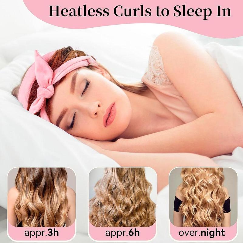 Sleep Hair Styling Kit, 5 Counts set Hair Band & Hair Tie & Clips & Hair Cap, Bed Time Hair Styling Tools, Heatless Hair Styling Tool for Women