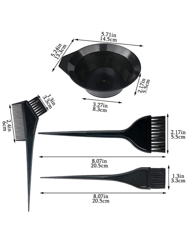 Hair Dyeing Kit, 22pcs Hair Dyeing Tool Set, Including 2pcs Bowl,4pcs Brush,2pcs Comb,1 Pair Gloves,3pcs Hair Clip,5pcs Spoon, Professional Salon Hair Coloring Dyeing Kit